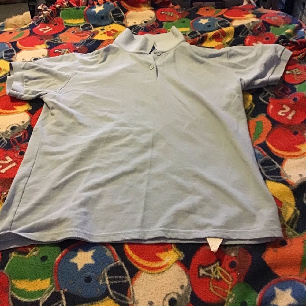 Gildan Dry Blend baby blue short sleeve polo
